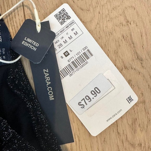 Zara Limited Edition Stripped Knit off the shoulder Dress - Picture 5 of 7